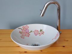 手洗い鉢　セミベッセルタイプ　桜